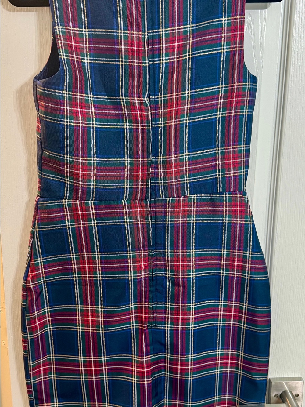 The Children's Place Navy & Red Plaid Sleeveless Midi Dress - Picture 4 of 4